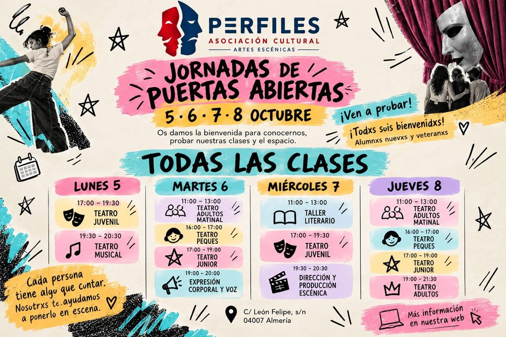 imagen con los cursos de perfiles artes escenicas